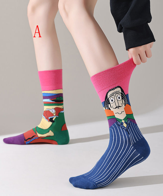 Chaussettes Mi-Mollet Design Asymétrique 0