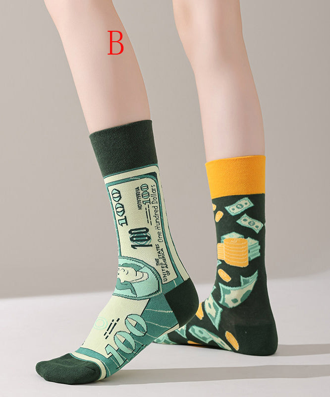 Chaussettes Mi-Mollet Design Asymétrique 1