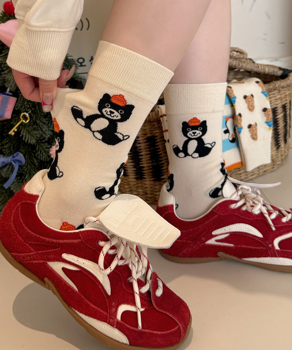 Chaussettes Mi-Mollet Femme Motif Dessin Animé 2