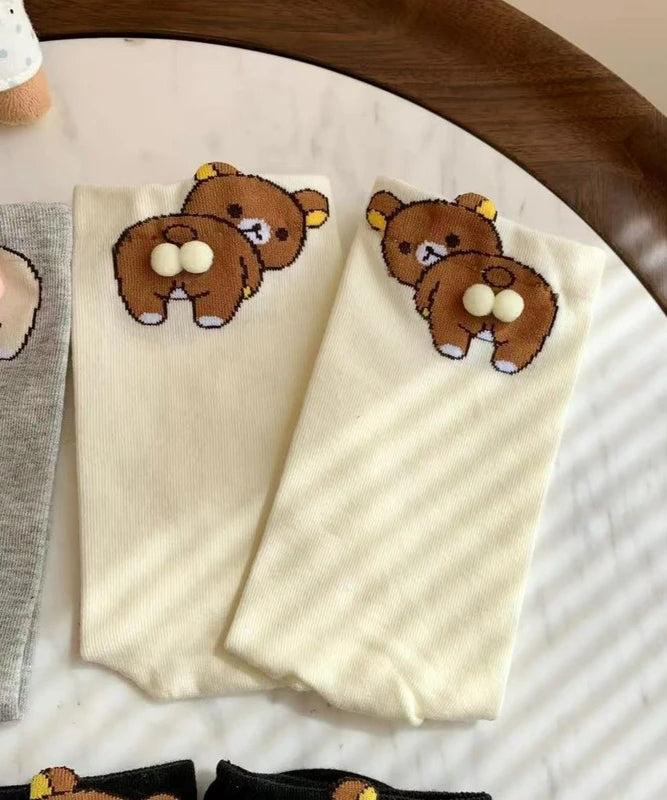 Chaussettes Mi-Mollet Femme Motif Dessin Animé 3