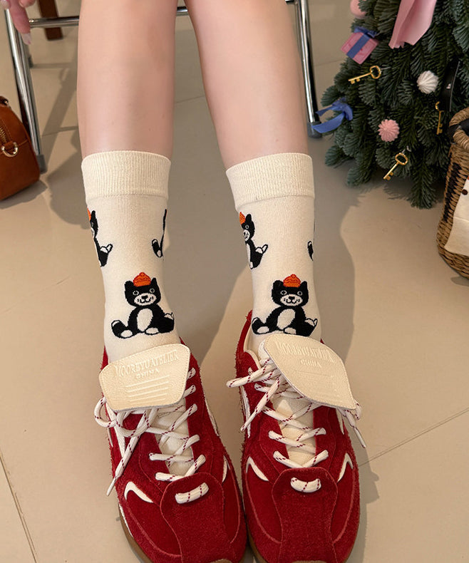 Chaussettes Mi-Mollet Femme Motif Dessin Animé 4