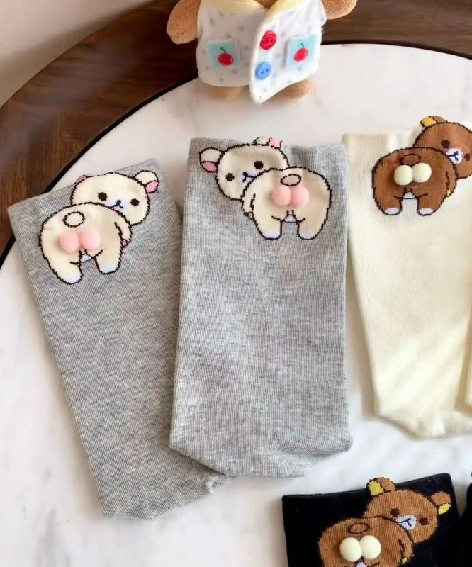 Chaussettes Mi-Mollet Femme Motif Dessin Animé 4