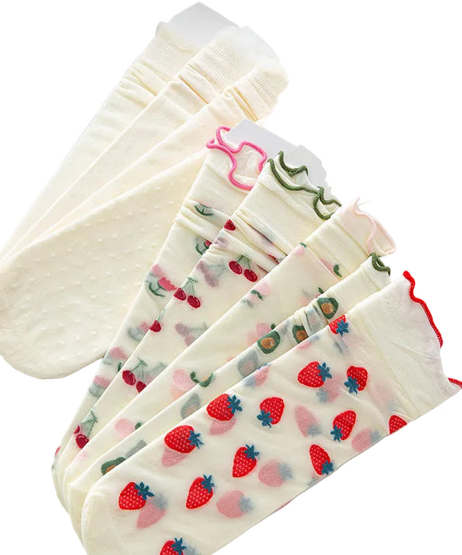 Chaussettes Mi-Mollet Femme Style Japonais Respirantes 2