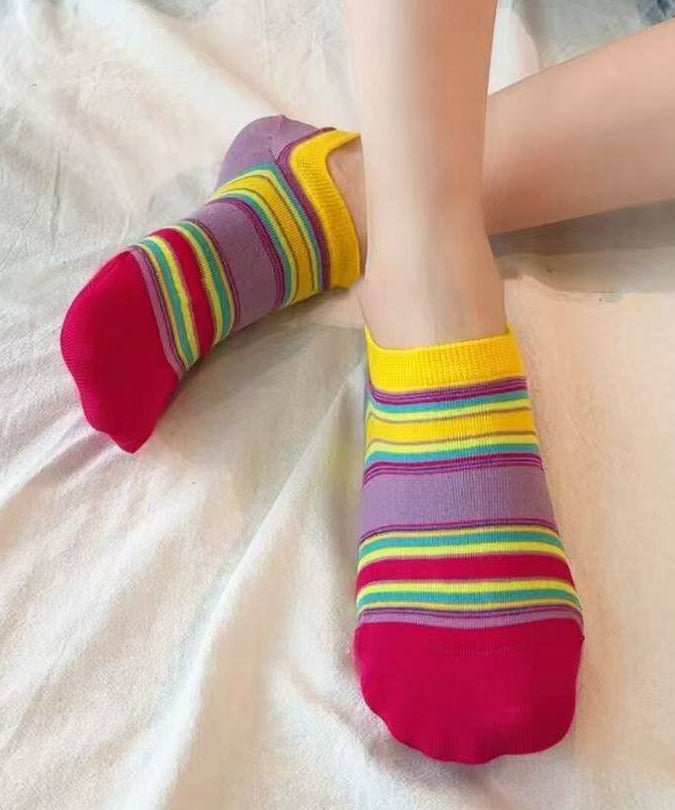 Chaussettes antidérapantes colorées pour femmes style décontracté 1