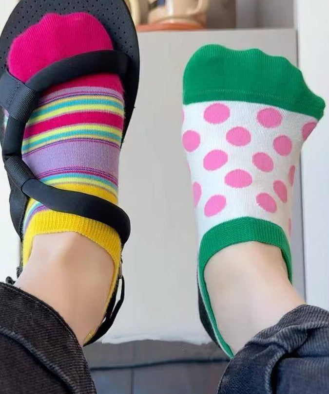 Chaussettes antidérapantes colorées pour femmes style décontracté 2