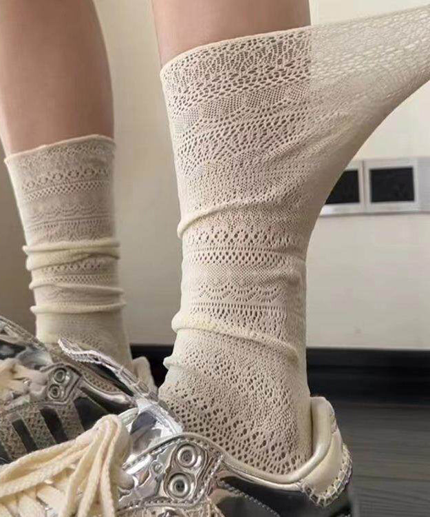 Chaussettes d'été à mi-tube en maille respirante 1