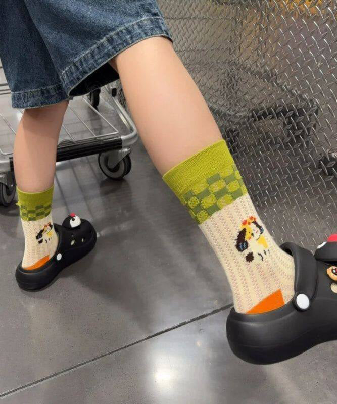 Chaussettes d'été pour femme à motif dessin animé et tube moyen 1