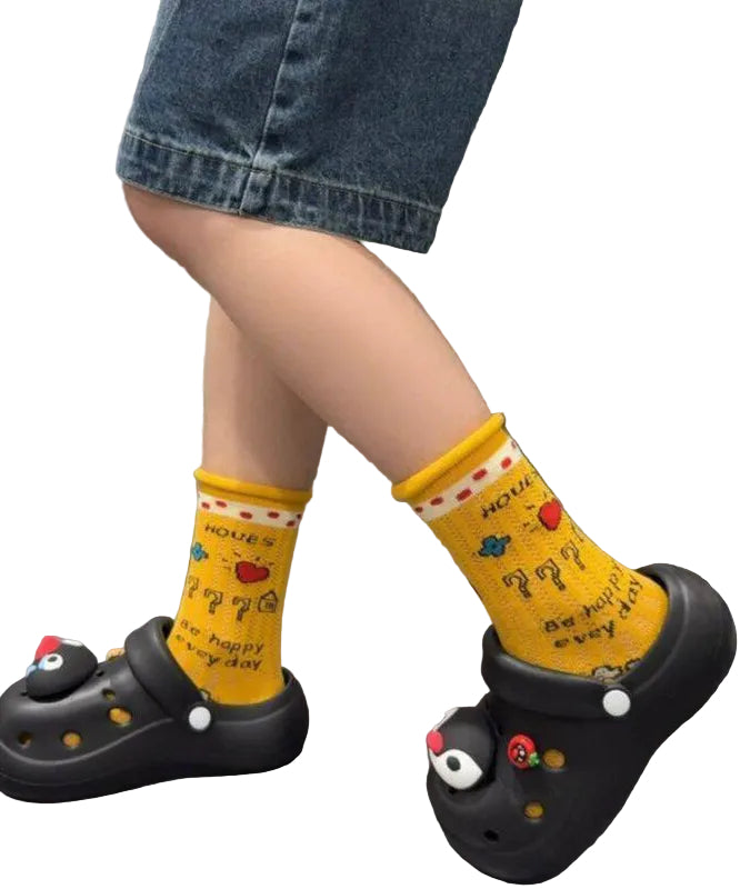 Chaussettes d'été pour femme à motif dessin animé et tube moyen 2