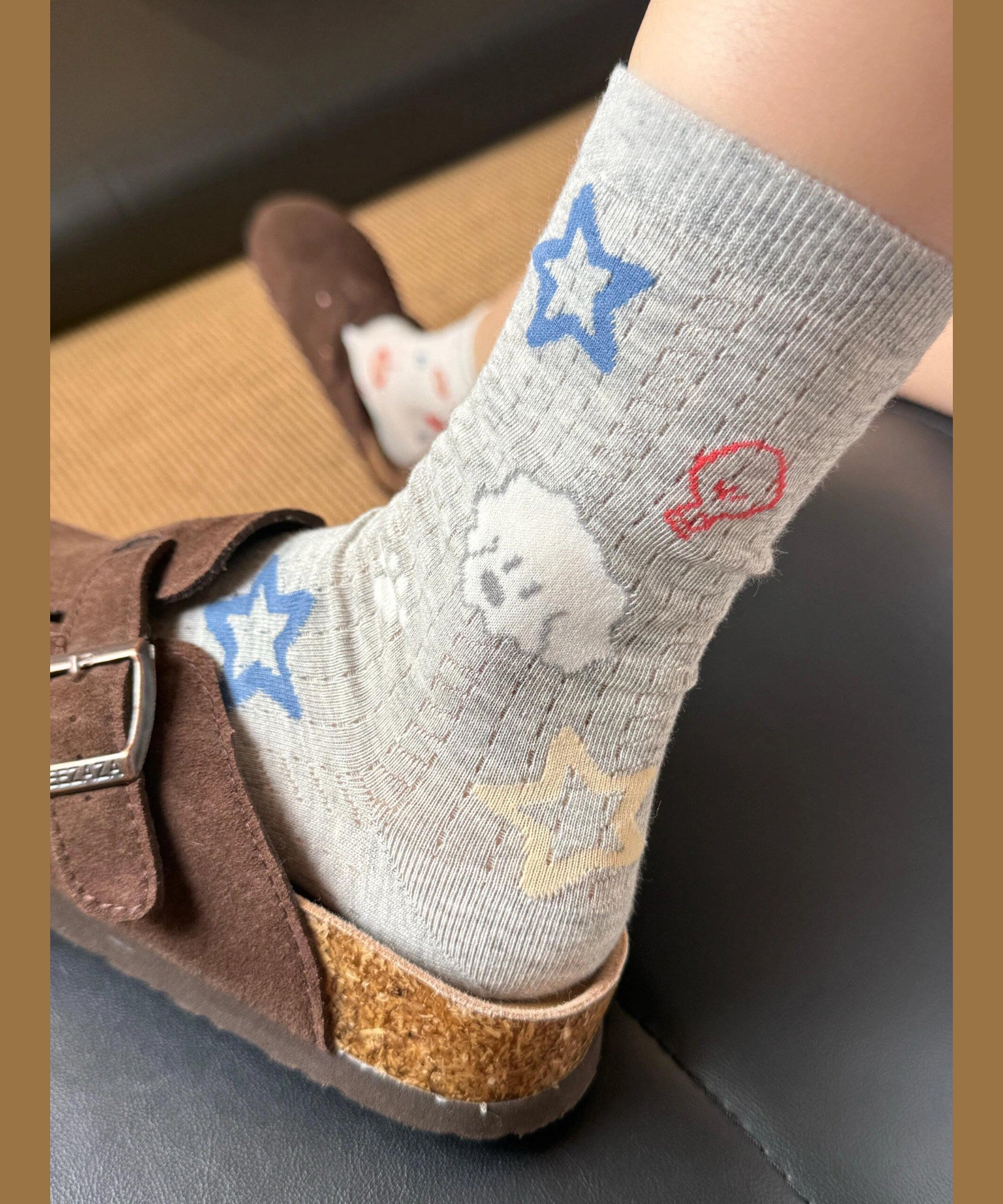 Chaussettes mi-mollet fines pour femme style jacquard d'été 2