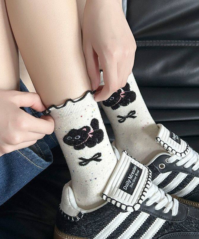 Chaussettes mi-mollet pour femmes motif champignon amusant 1