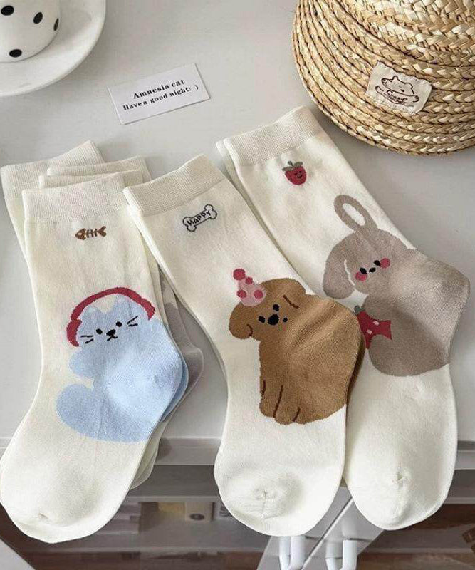 Chaussettes mi-mollet pour femmes style dessin animé 1