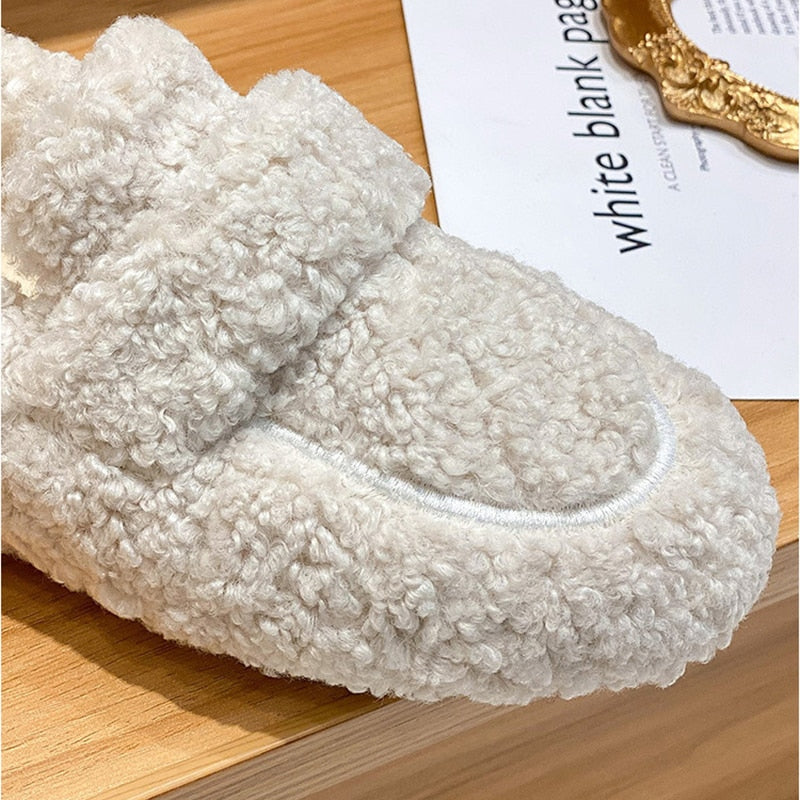 Chaussons Femme Antidérapants en Peluche Douce pour Intérieur 2
