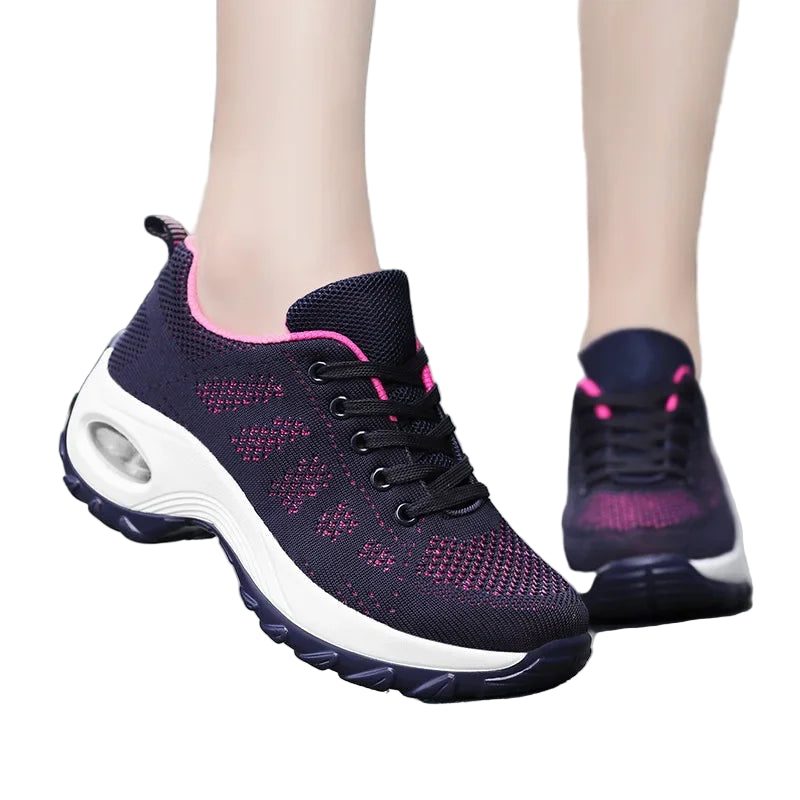 Chaussures Casual Femme à Semelle Épaisse en Tricot avec Coussin d'Air 0