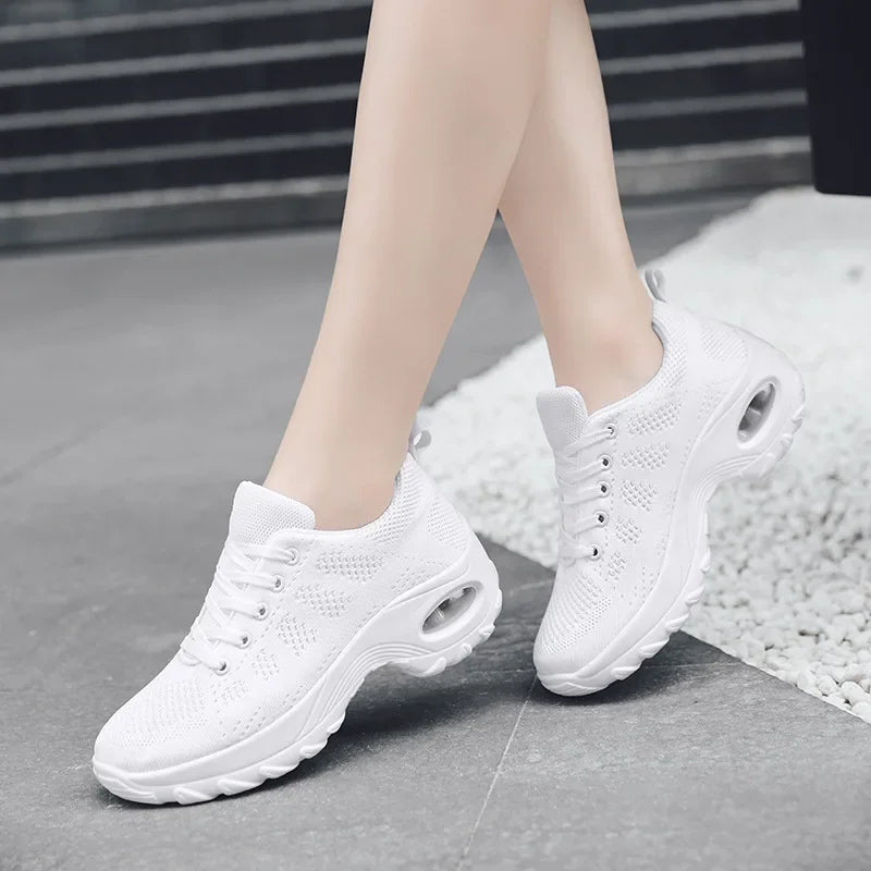 Chaussures Casual Femme à Semelle Épaisse en Tricot avec Coussin d'Air 1