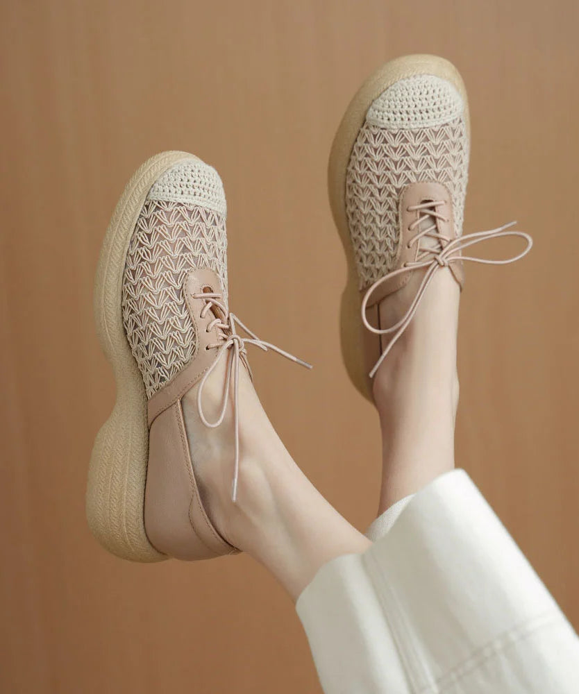 Chaussures Plates Femme Ajourées Design Moderne 2