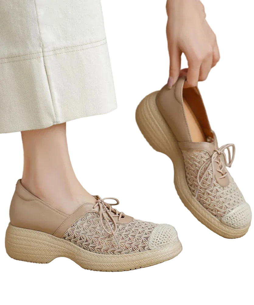 Chaussures Plates Femme Ajourées Design Moderne 3