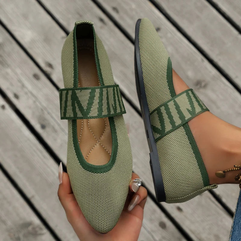 Chaussures Plates Femme Confortables en Cuir 9