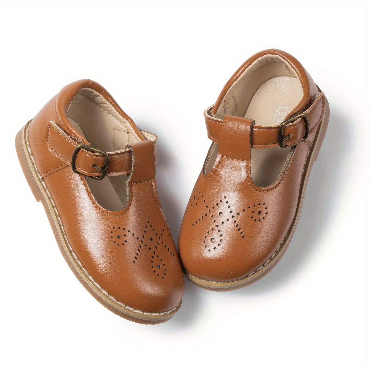 Chaussures Plates Filles Vintage Cuir Souple 6