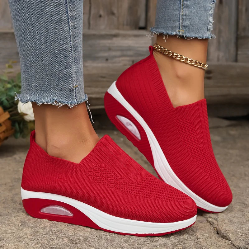 Chaussures de Marche Femme Semelle Air Non Glissante Tissu Respirant 7