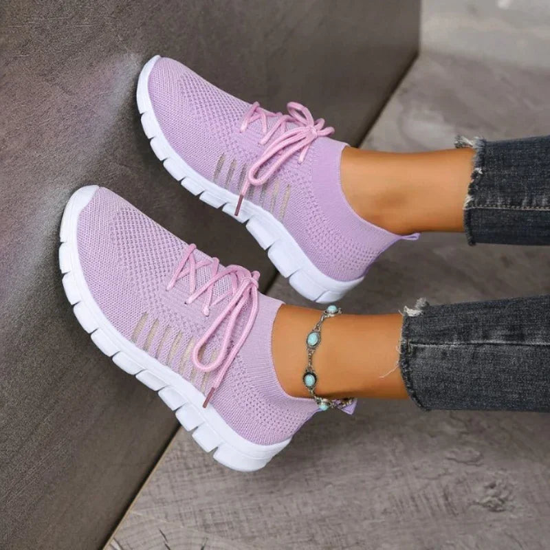 Chaussures de Sport Femme Respirantes en Maille Décontractées 14