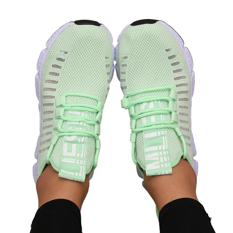 Chaussures de Sport Femme à Plateforme Synthétique et Textile Design Tendance 0