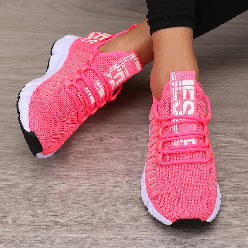 Chaussures de Sport Femme à Plateforme Synthétique et Textile Design Tendance 4