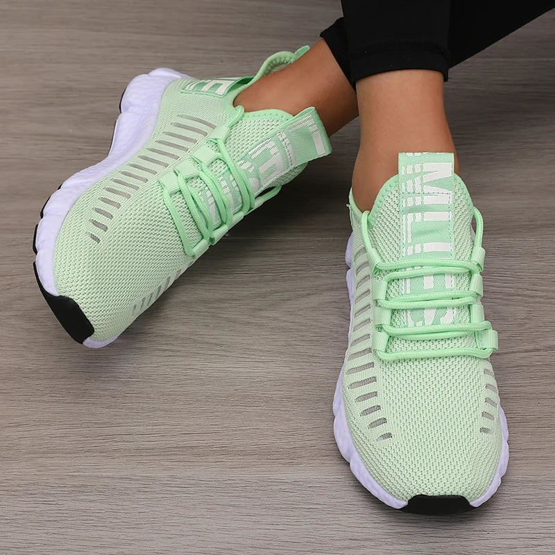 Chaussures de Sport Femme à Plateforme Synthétique et Textile Design Tendance 7