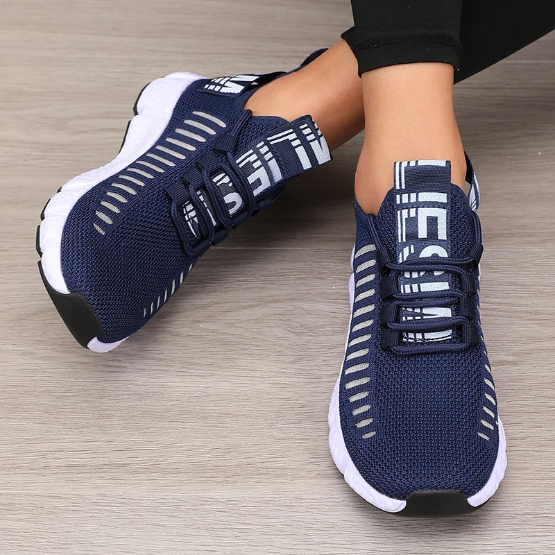 Chaussures de Sport Femme à Plateforme Synthétique et Textile Design Tendance 8