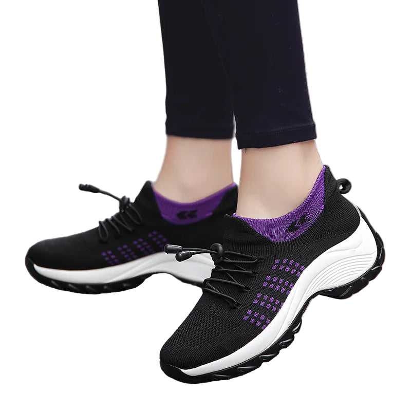 Chaussures de Sport Femmes Tissu Maillé Respirant Semelle Épaisse 0