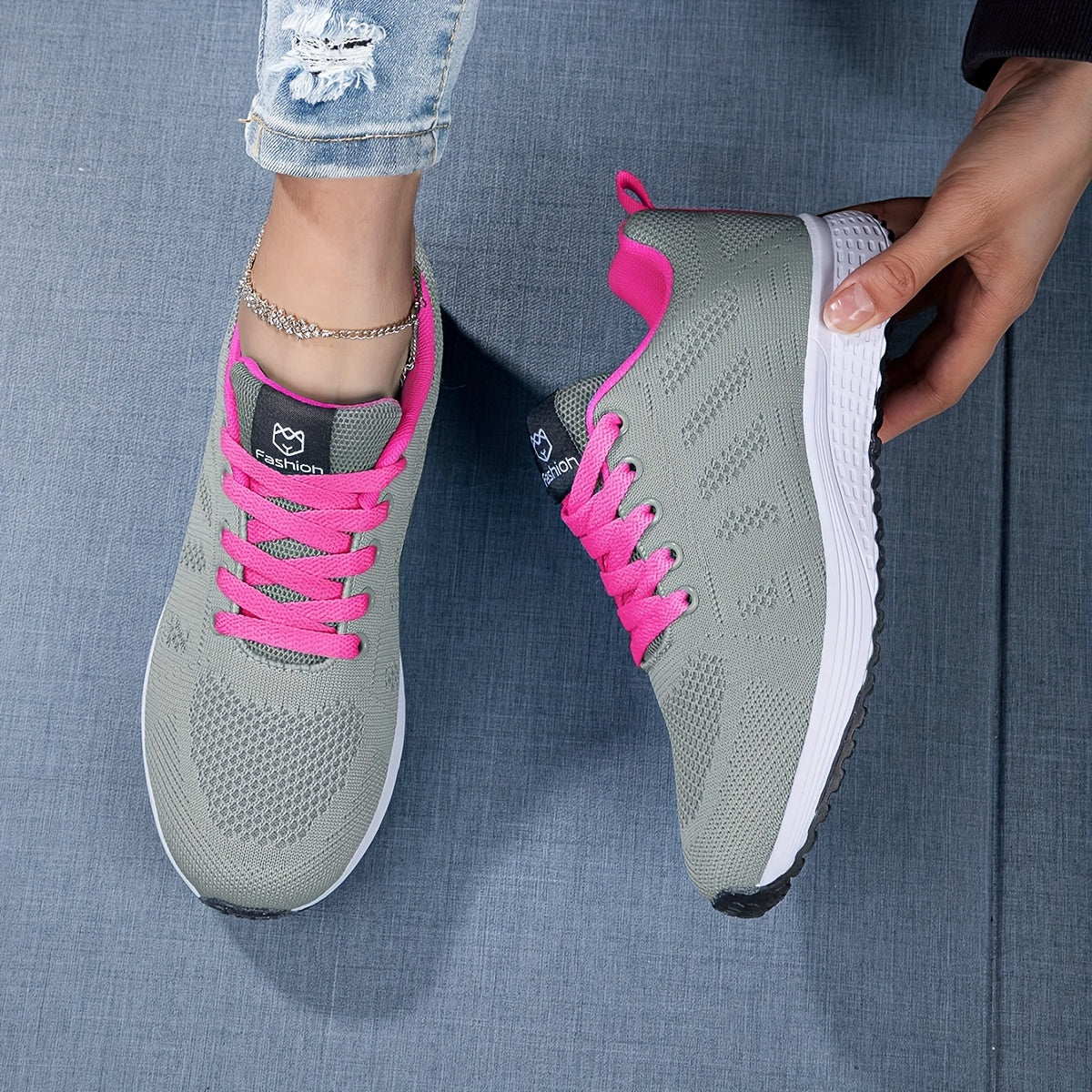 Chaussures de Sport Tricotées pour Femmes Style Camouflage 5
