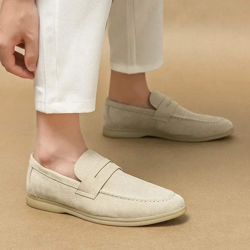 Chaussures de conduite pour hommes en daim décontractées 4