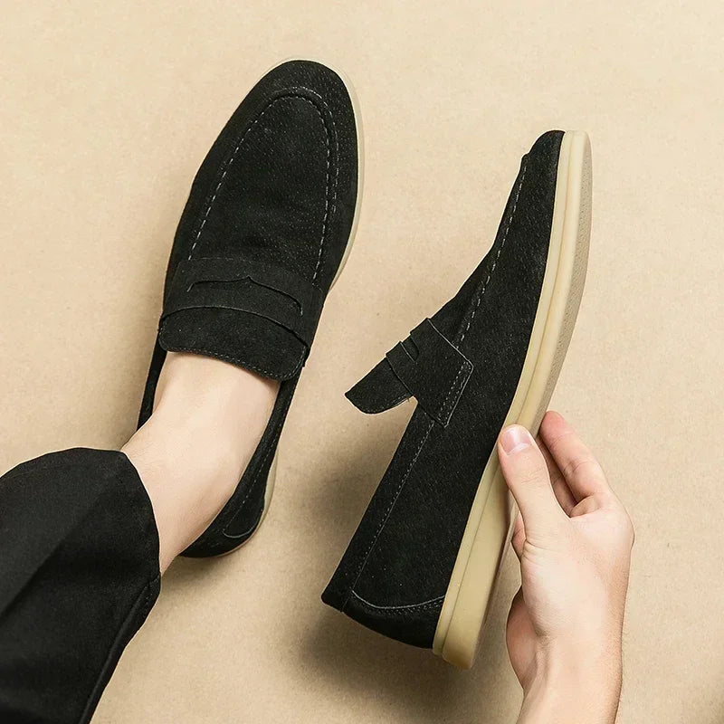 Chaussures de conduite pour hommes en daim décontractées 5
