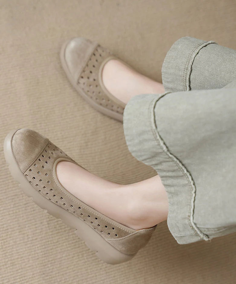 Chaussures plates pour femmes style rétro ajouré 2