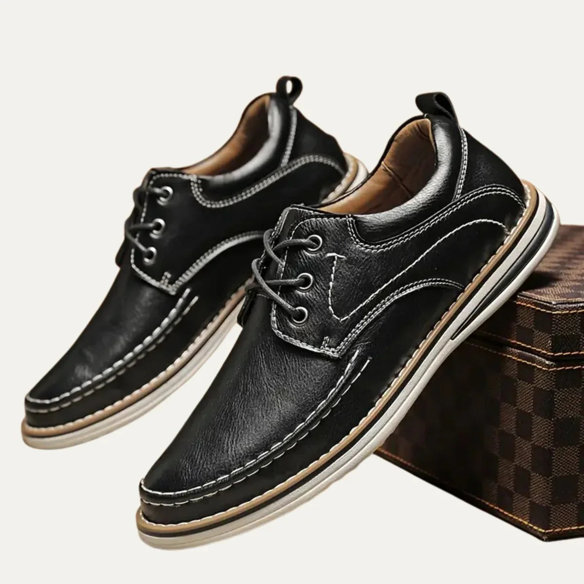 Chaussures pour hommes en cuir avec soutien 4