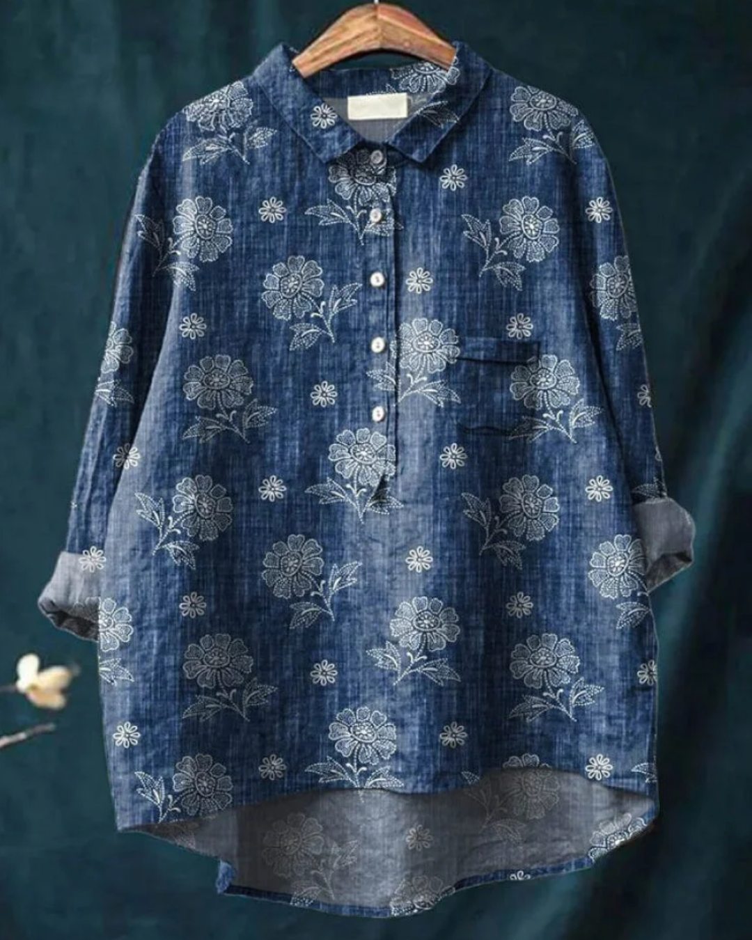 Chemise Boutonnée Femme à Motif Floral 2