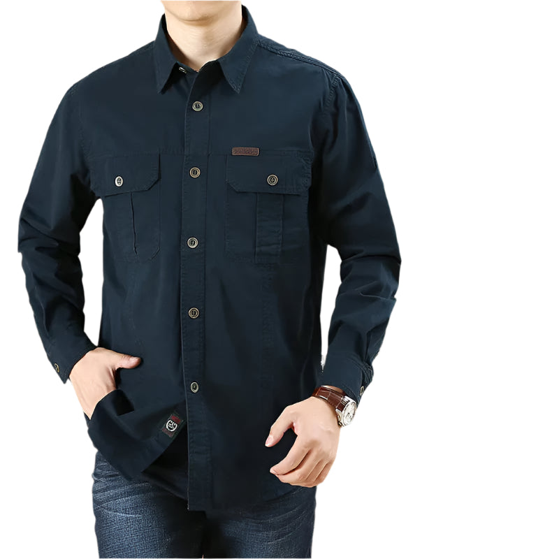 Chemise Cargo Homme en Coton Léger 0