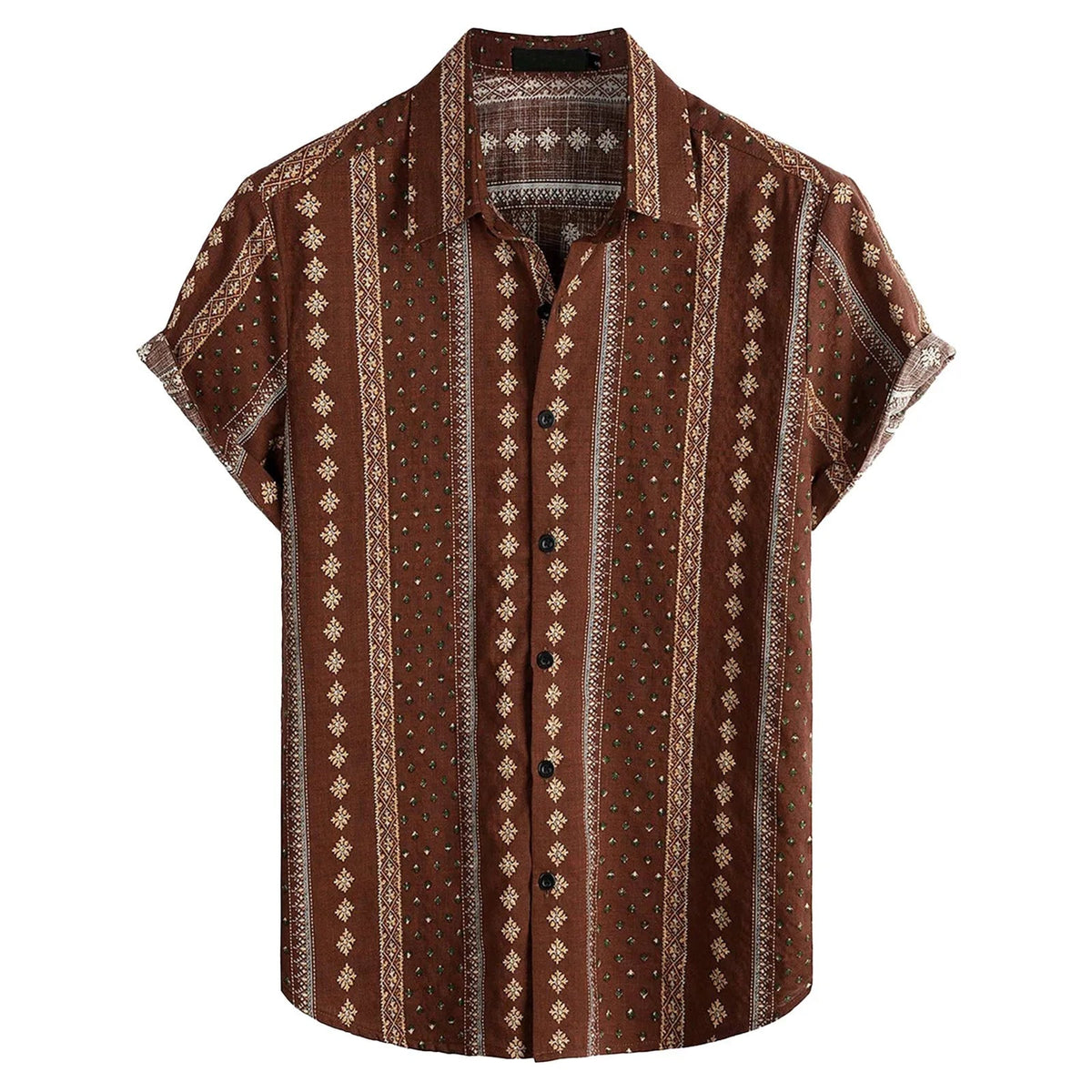 Chemise Décontractée Homme Imprimé Hawaïen Style Unique 1