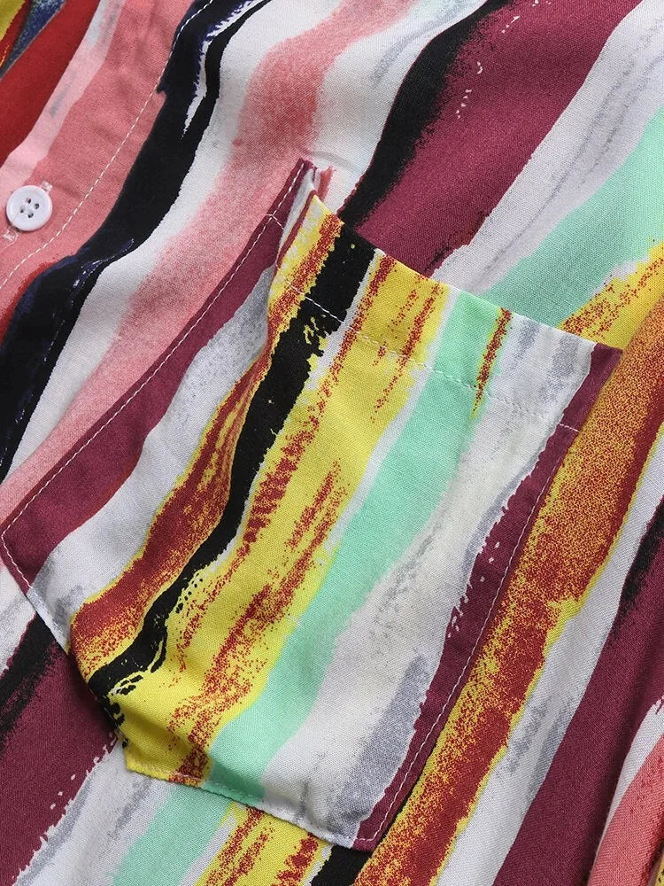 Chemise Décontractée pour Homme Style Coloré 4