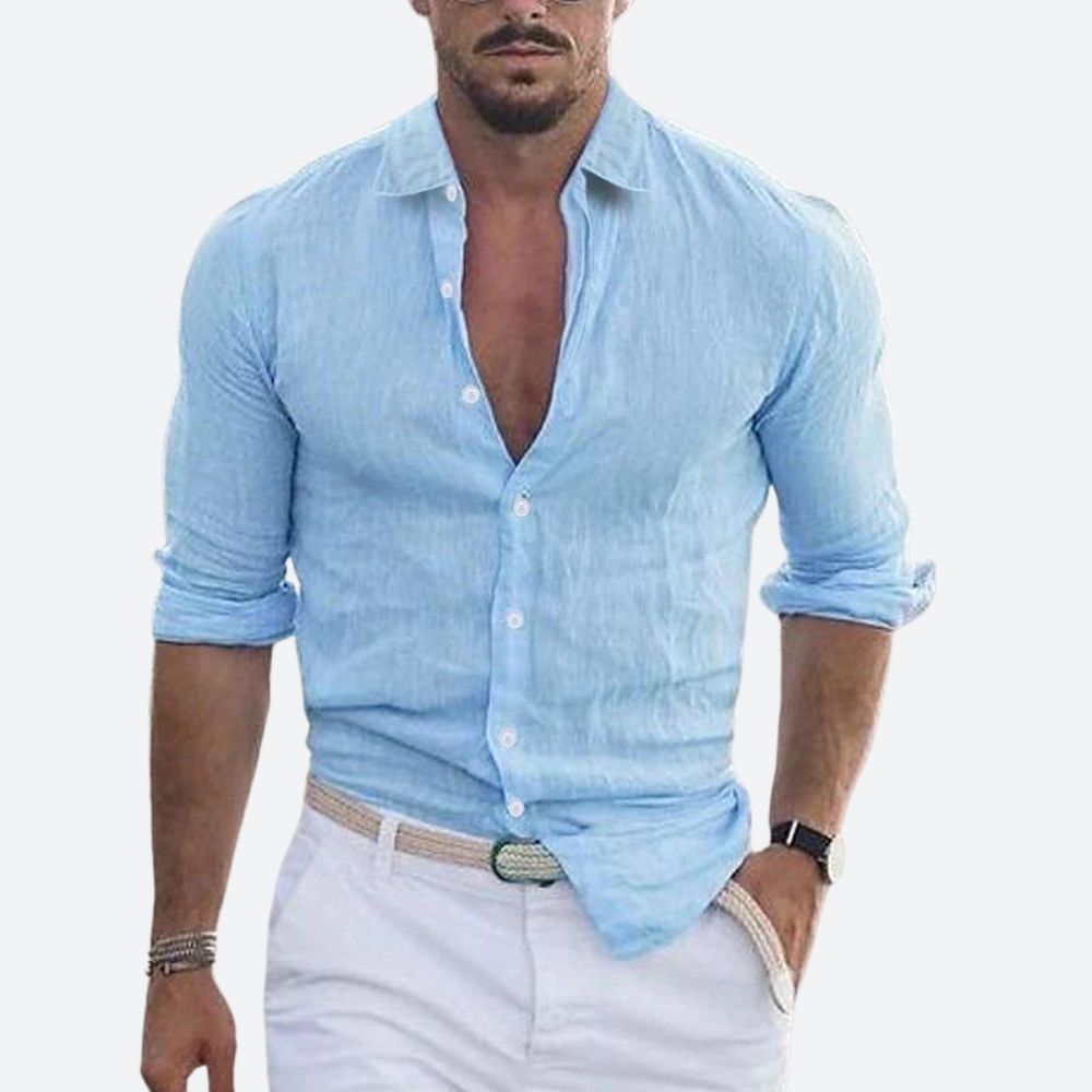 Chemise Décontractée pour Homme à Col Rabattu 3