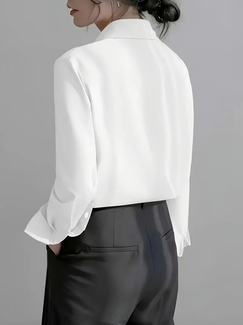 Chemise Femme Ample Décontractée à Manches Longues 1