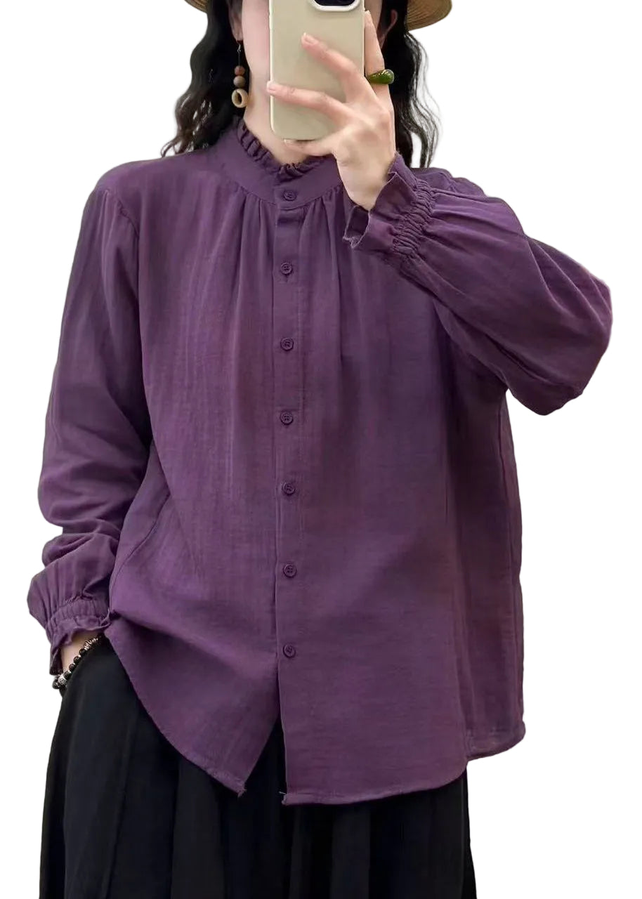Chemise Femme Bohème À Volants Ample 0