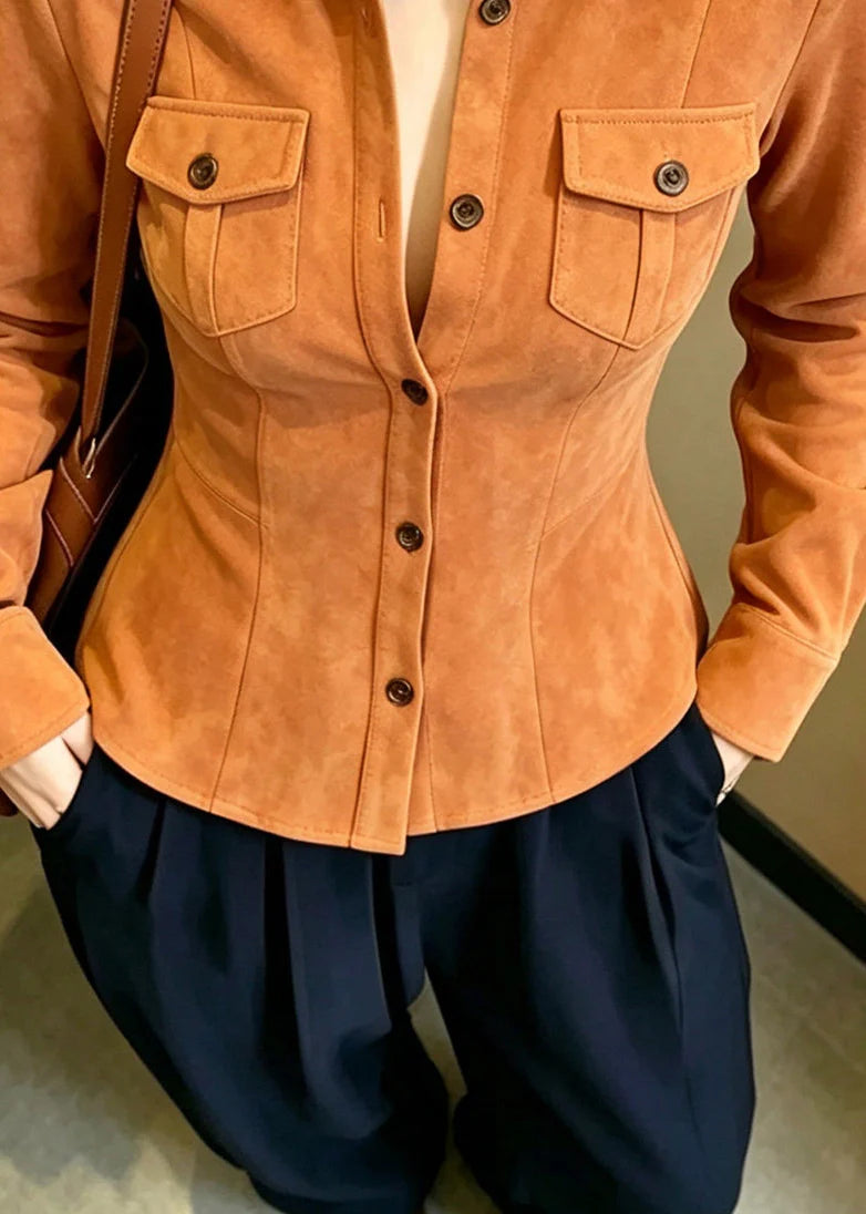 Chemise Femme Col Claudine Manches Longues Style Tendance 2