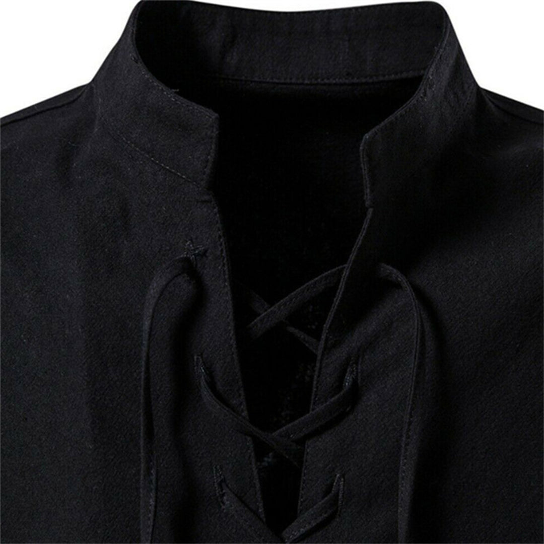Chemise Femme Col V à Lacets Automne Chic 1