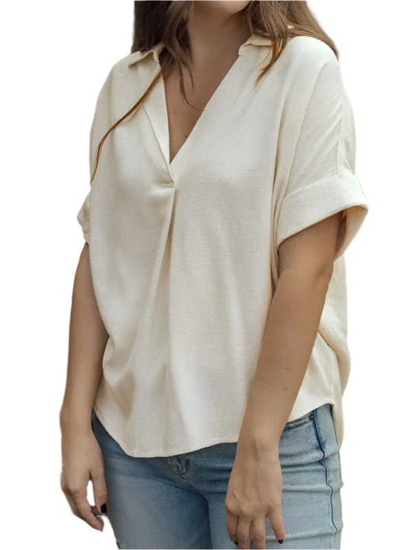 Chemise Femme Décontractée Coton Lin Ample 0