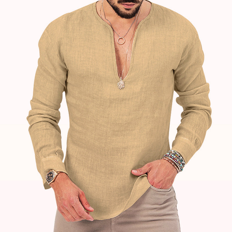 Chemise Femme Décontractée à Décolleté en V 2