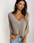 Chemise Femme Décontractée en Tricot Ouvert 1