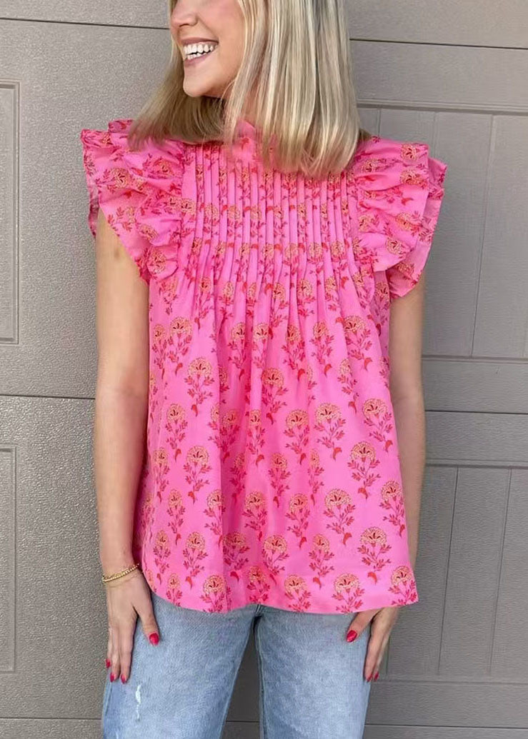 Chemise Femme Imprimée À Manches Papillon Moderne 2