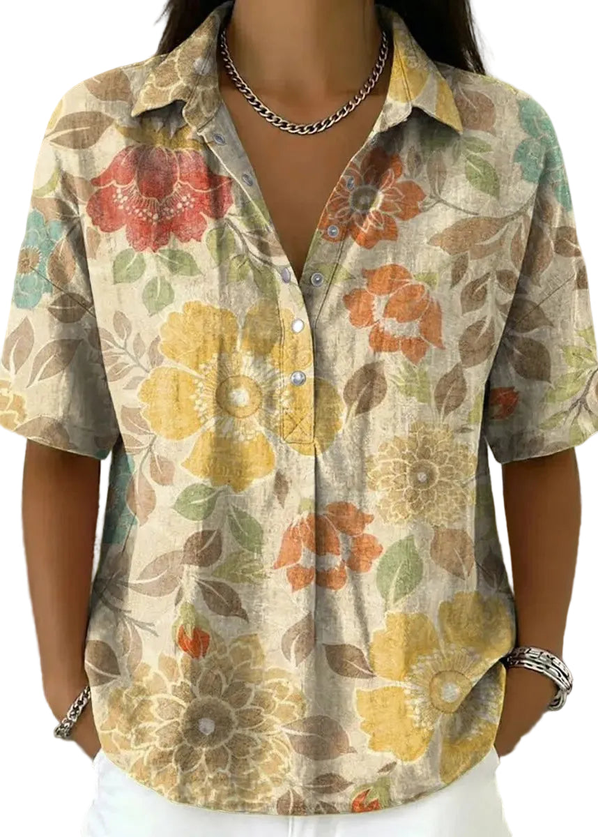 Chemise Femme Imprimée Col Peter Pan 2