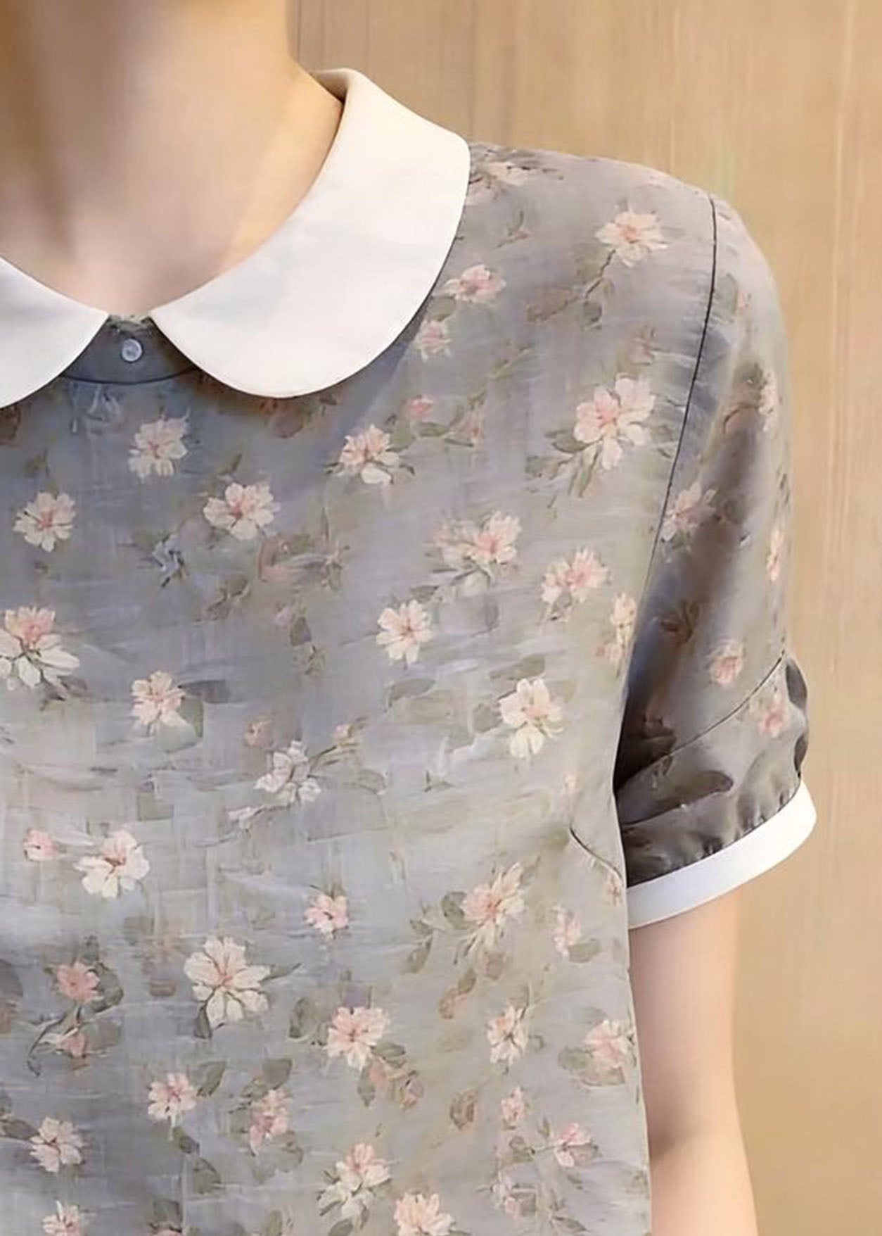 Chemise Femme Imprimée à Cordon de Serrage Estivale 2
