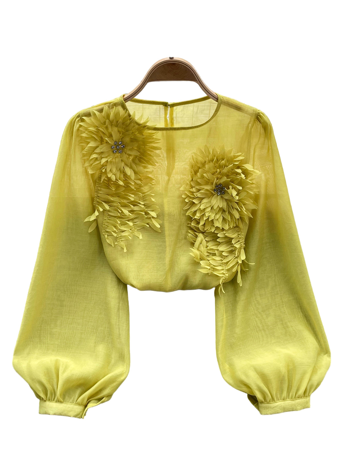 Chemise Femme Longue Manches Col Rond Floral Moderne 0